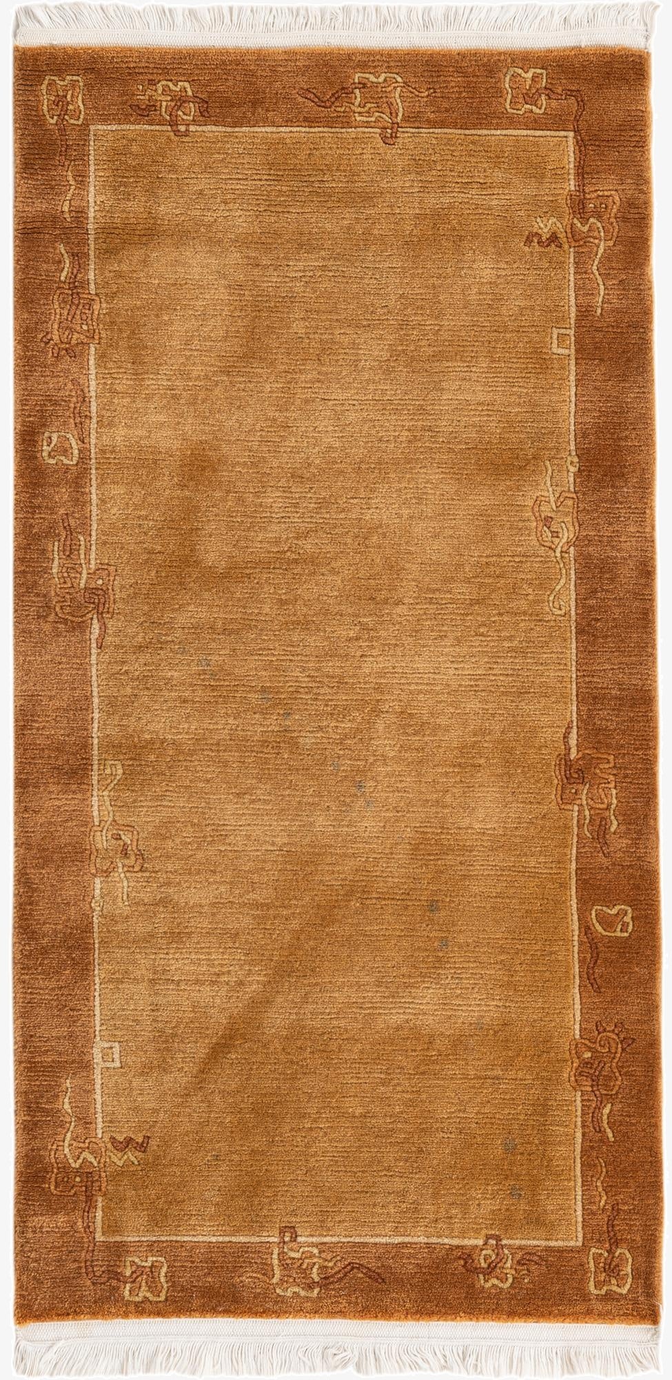 2' 3 x 4' 7  Hand Knotted Nepal Wool Runner Rug