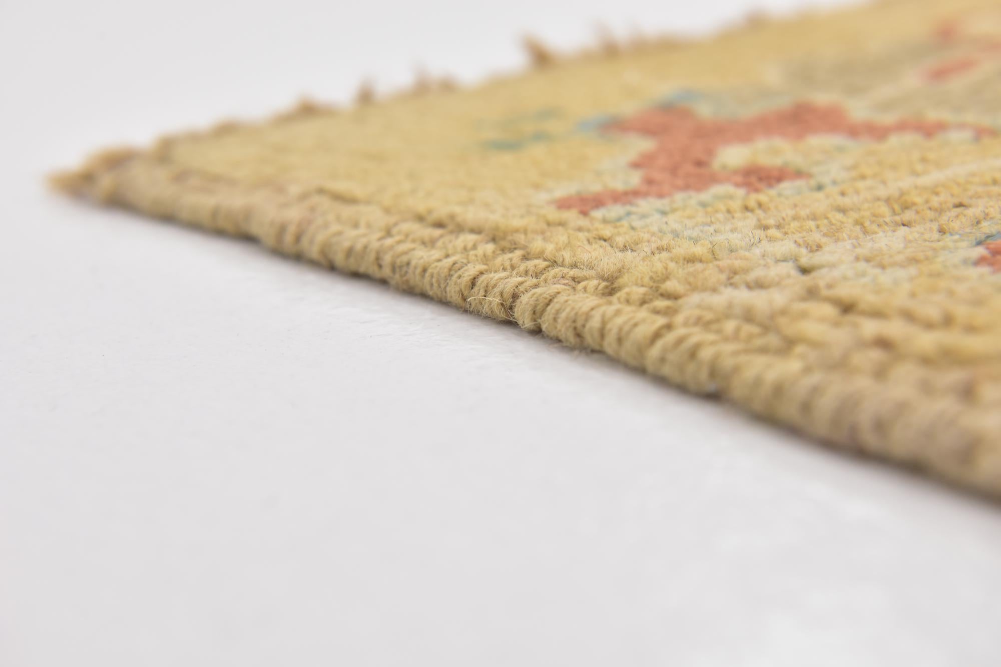 4' 6 x 7' 6 Hand Knotted Oushak Wool Runner Rug