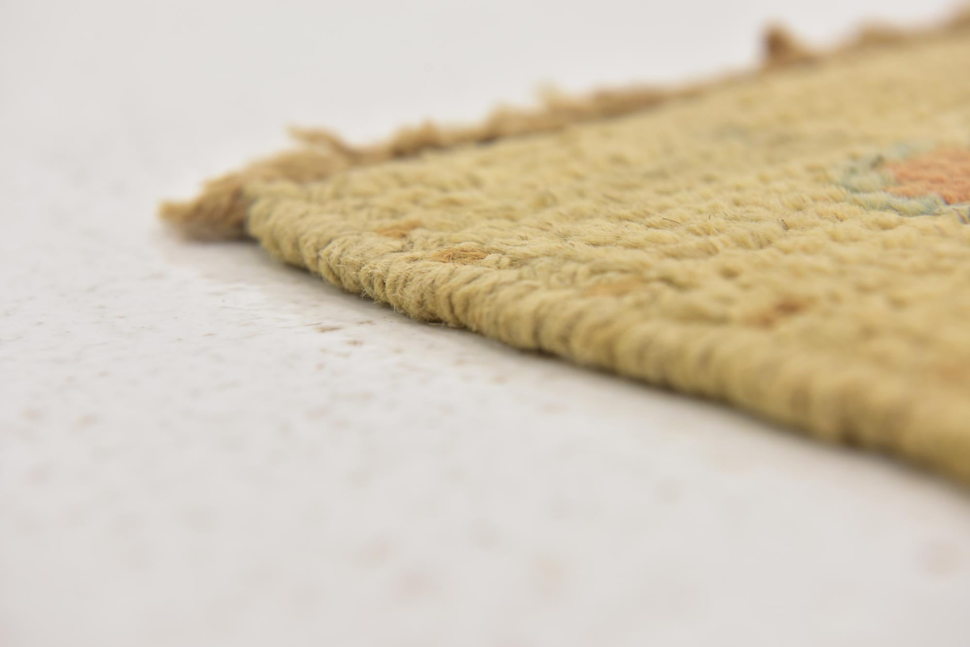 4' 6 x 8' 3 Hand Knotted Oushak Wool Runner Rug
