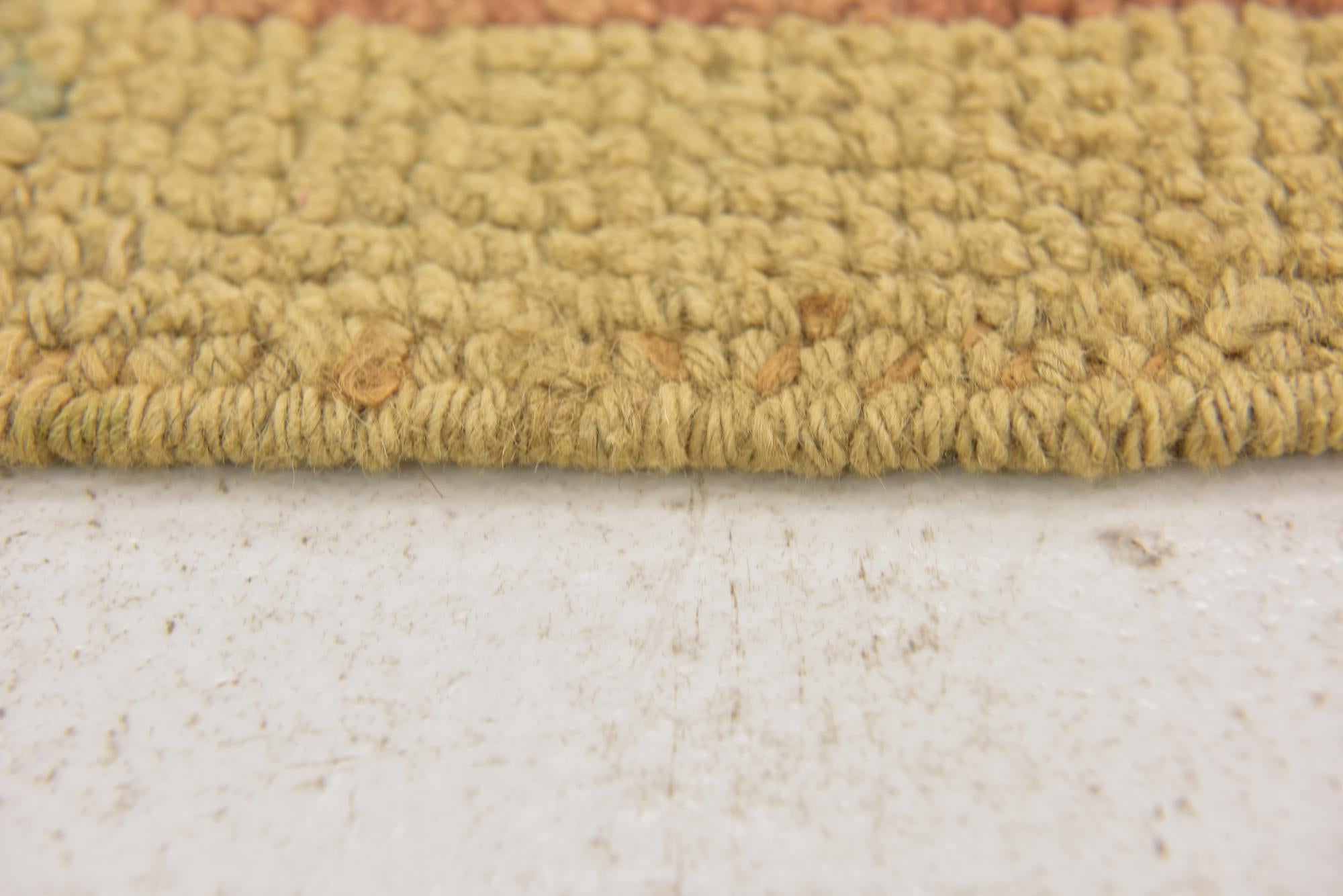 4' 6 x 8' 3 Hand Knotted Oushak Wool Runner Rug
