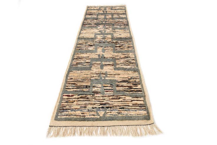 Detail image of 3' x 10' 2 Hand Knotted Oushak Wool Runner Rug