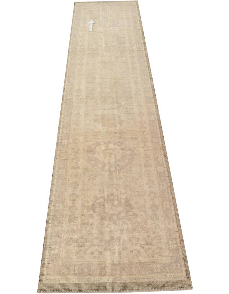 Detail image of 2' 8 x 10' 5  Hand Woven Oushak Wool Runner Rug