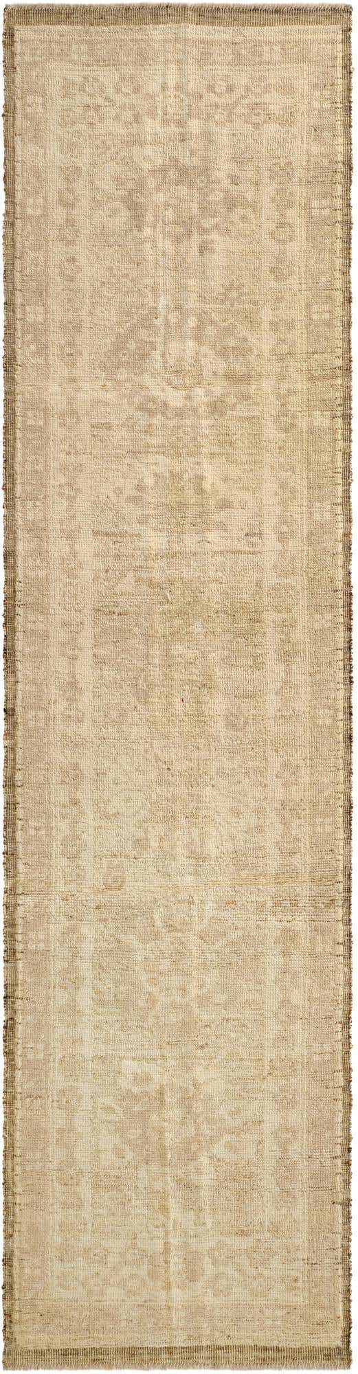 2' 8 x 10' 5 Hand Woven Oushak Wool Runner Rug