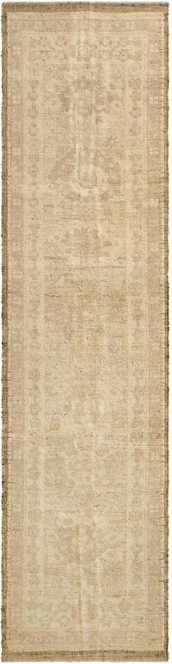 Detail image of 2' 8 x 10' 5 Hand Woven Oushak Wool Runner Rug