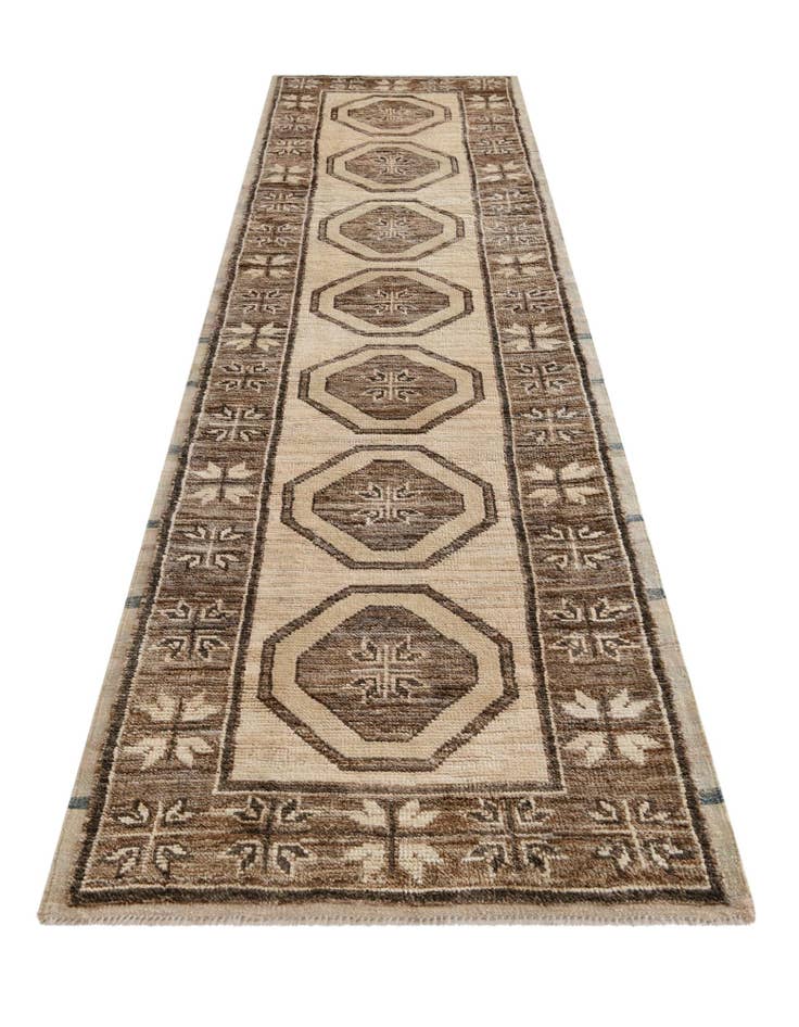 Detail image of 2' 9 x 10' 6 Hand Knotted Oushak Wool Runner Rug