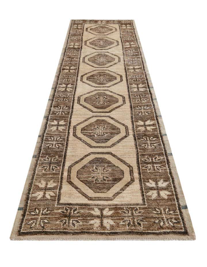 2' 9 x 10' 6 Hand Knotted Oushak Wool Runner Rug