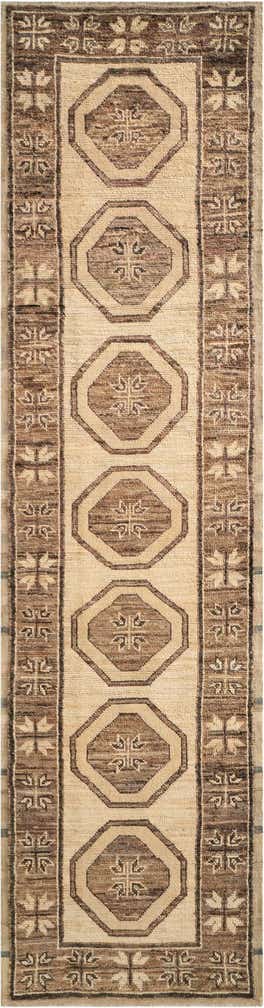 2' 9 x 10' 6 Hand Knotted Oushak Wool Runner Rug
