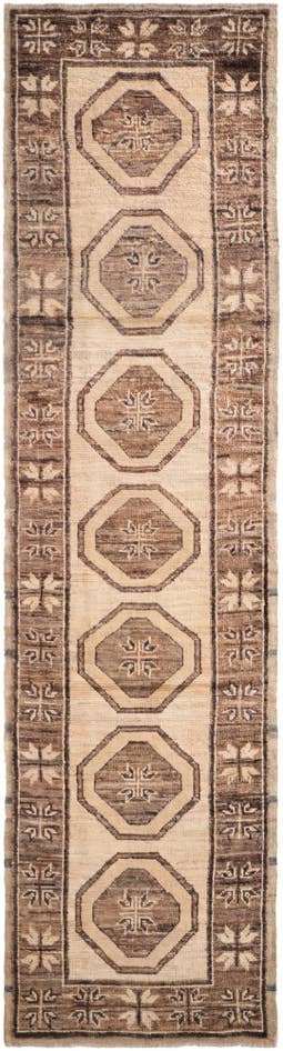 Detail image of 2' 9 x 10' 6 Hand Knotted Oushak Wool Runner Rug