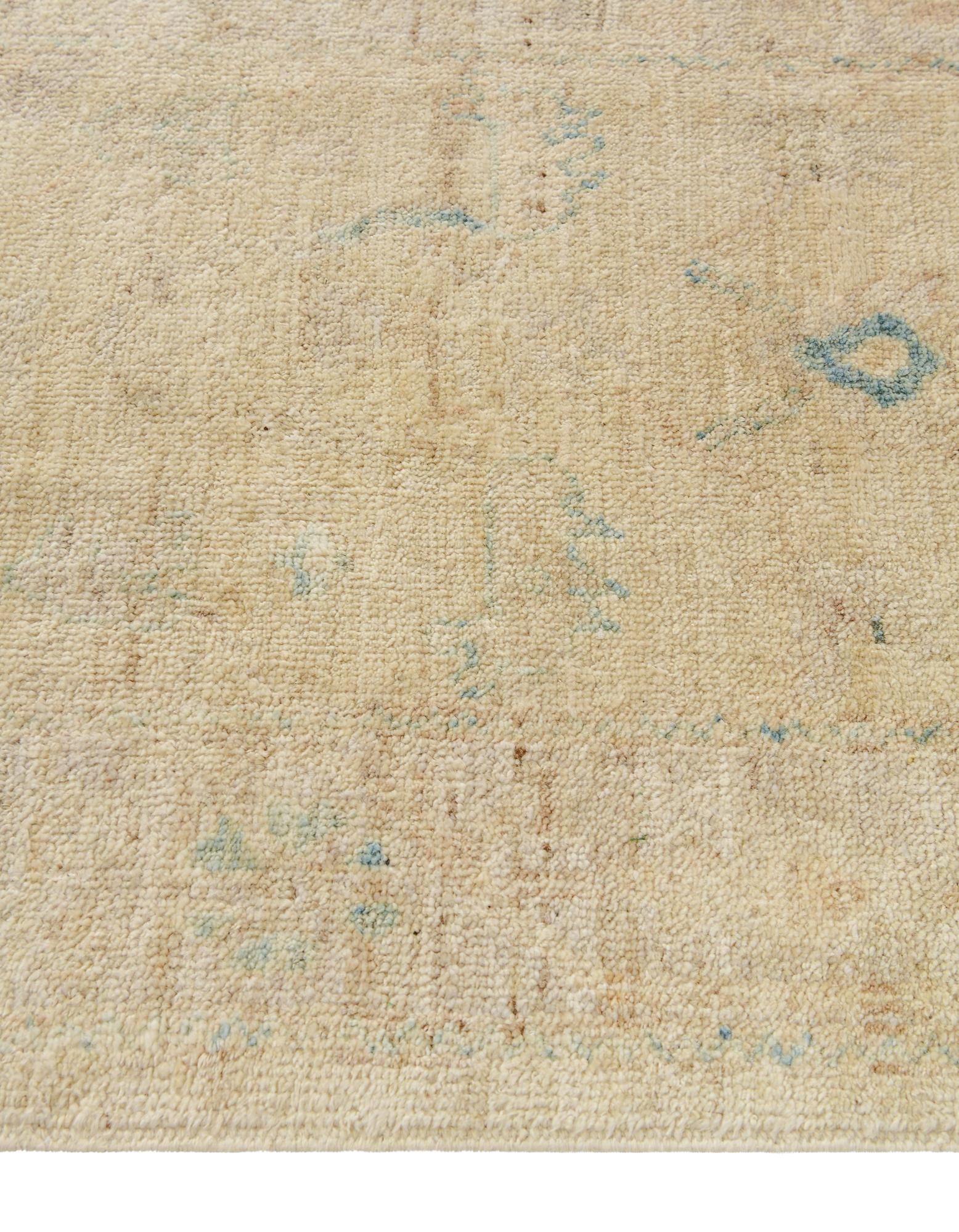 2' 6 x 9' 10 Hand Knotted Oushak Wool Runner Rug
