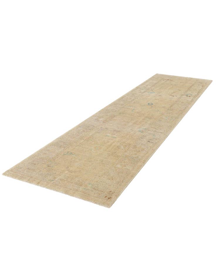 Detail image of 2' 6 x 9' 10 Hand Knotted Oushak Wool Runner Rug