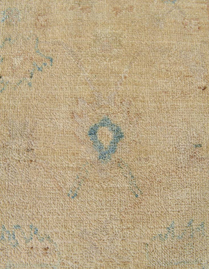 Detail image of 2' 6 x 9' 10 Hand Knotted Oushak Wool Runner Rug