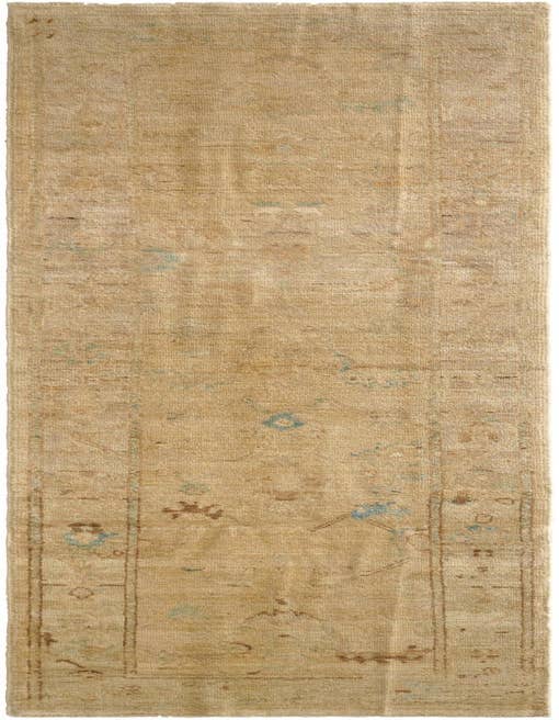 Detail image of 2' 6 x 9' 10 Hand Knotted Oushak Wool Runner Rug