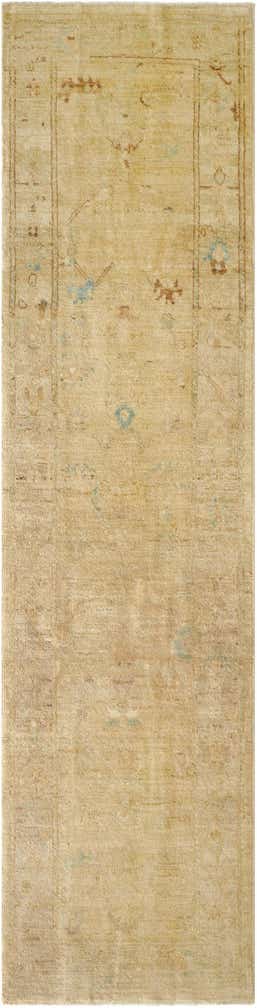 2' 6 x 9' 10 Hand Knotted Oushak Wool Runner Rug