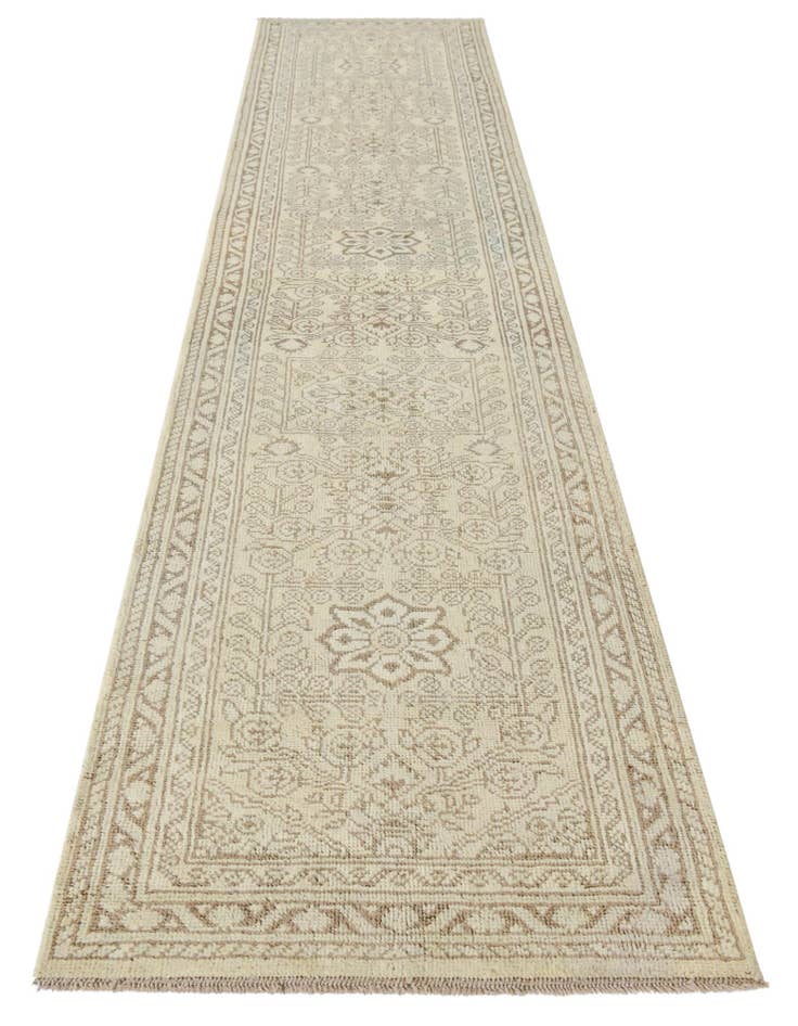 Detail image of 2' 8 x 12' 11 Hand Knotted Oushak Wool Runner Rug