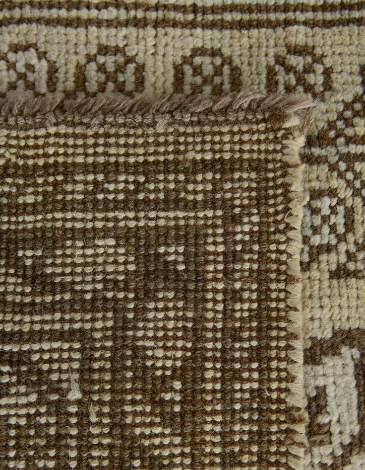 Detail image of 2' 8 x 12' 11 Hand Knotted Oushak Wool Runner Rug