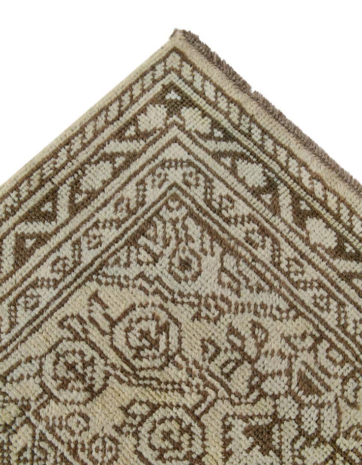 Detail image of 2' 8 x 12' 11 Hand Knotted Oushak Wool Runner Rug