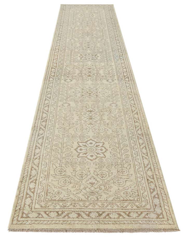 2' 8 x 12' 11 Hand Knotted Oushak Wool Runner Rug