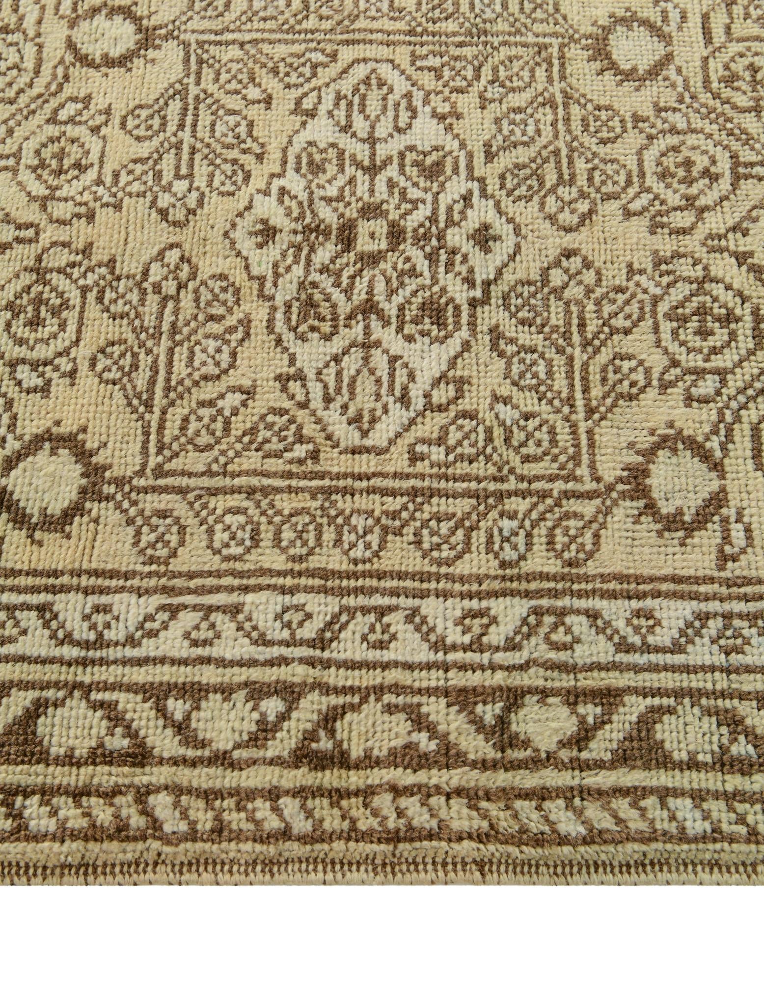 2' 10 x 9' 8 Hand Knotted Oushak Wool Runner Rug