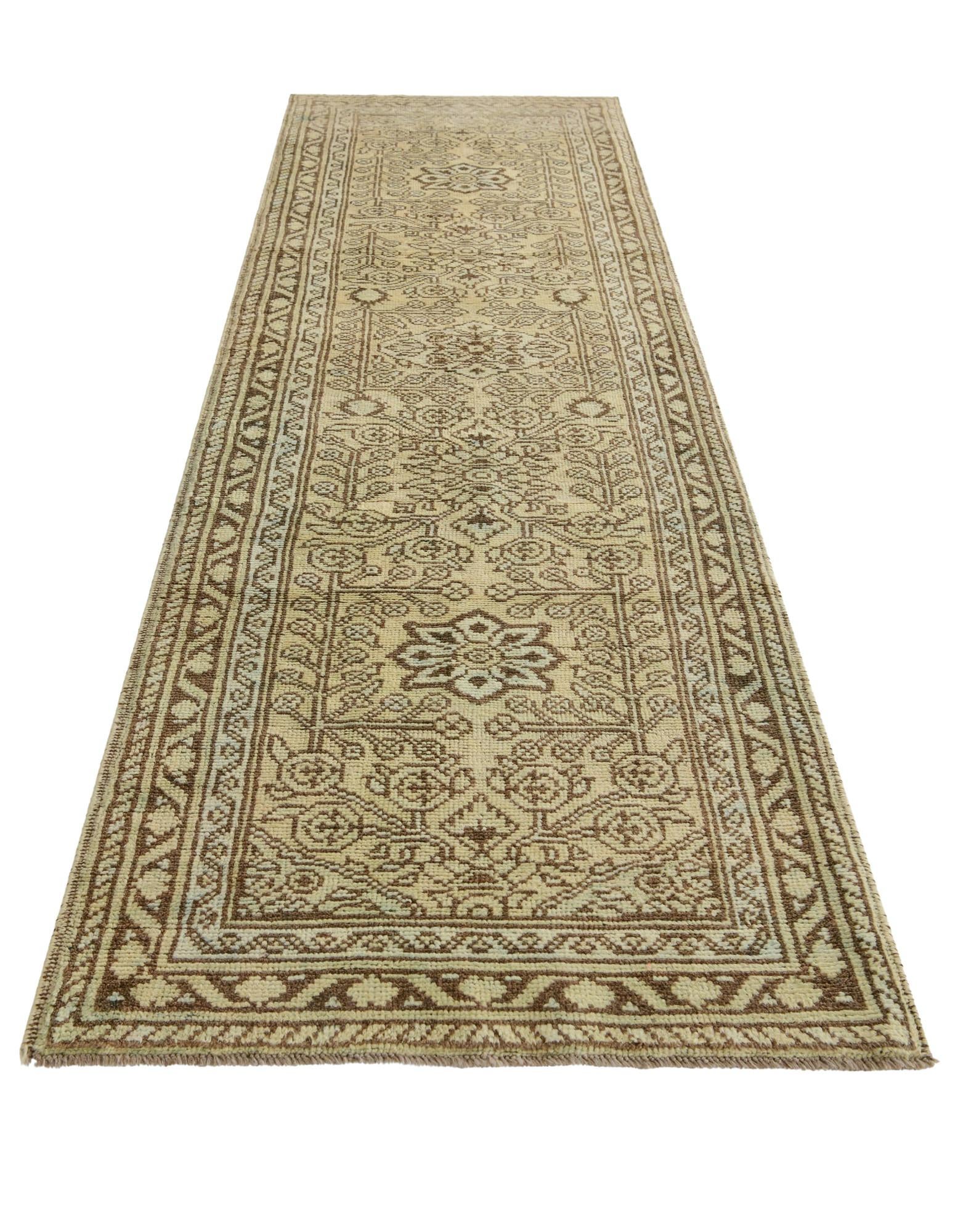 2' 10 x 9' 8 Hand Knotted Oushak Wool Runner Rug