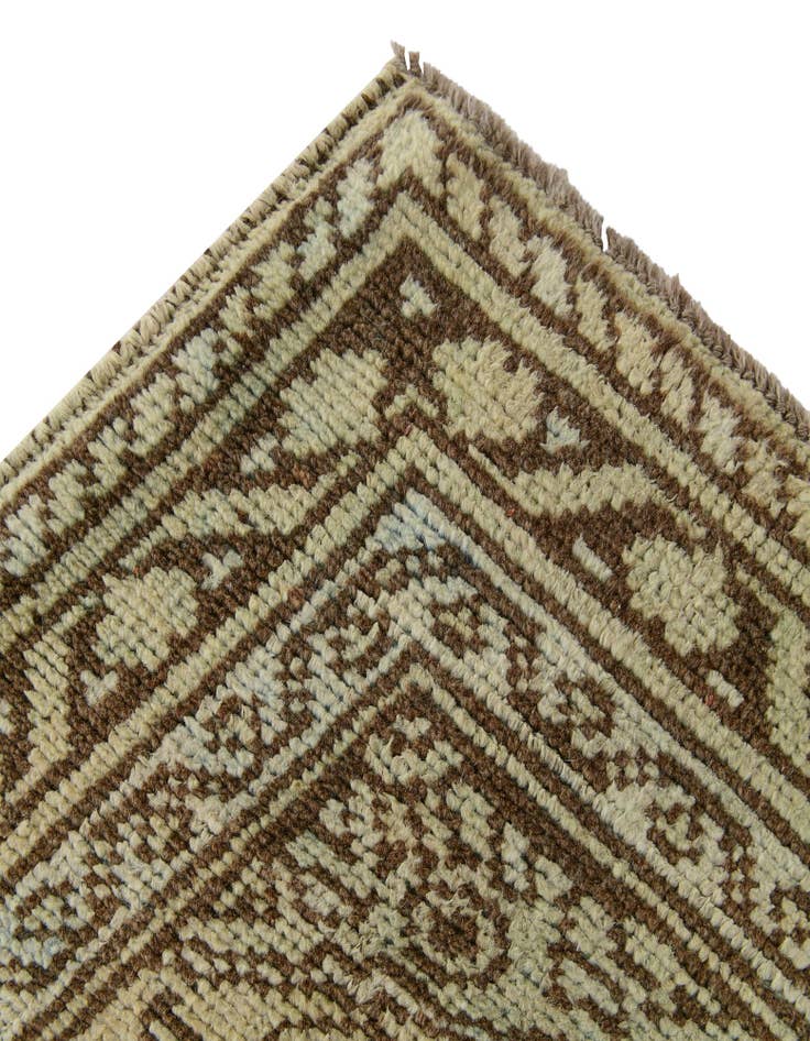 Detail image of 2' 10 x 9' 8  Hand Knotted Oushak Wool Runner Rug