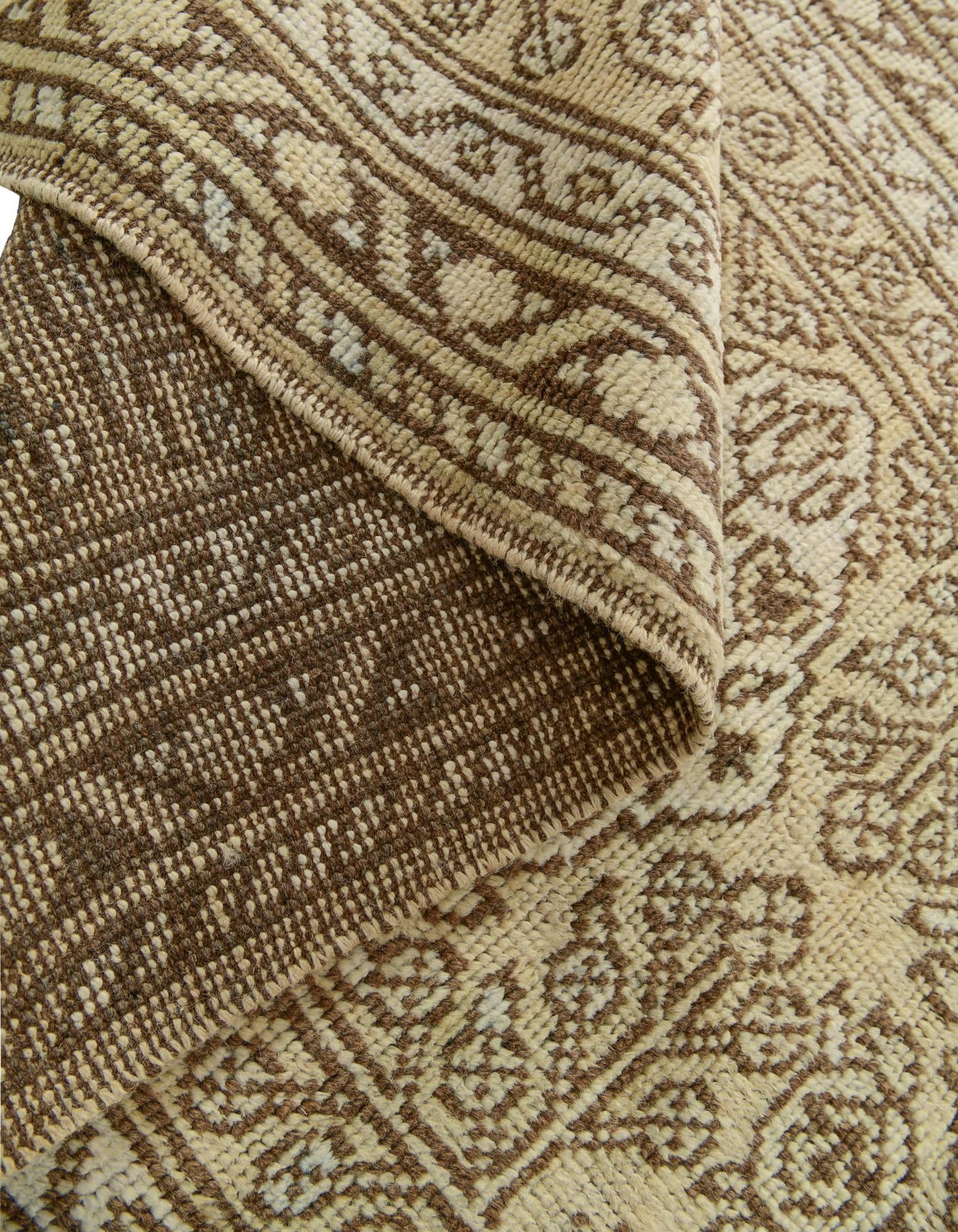 2' 10 x 9' 8 Hand Knotted Oushak Wool Runner Rug