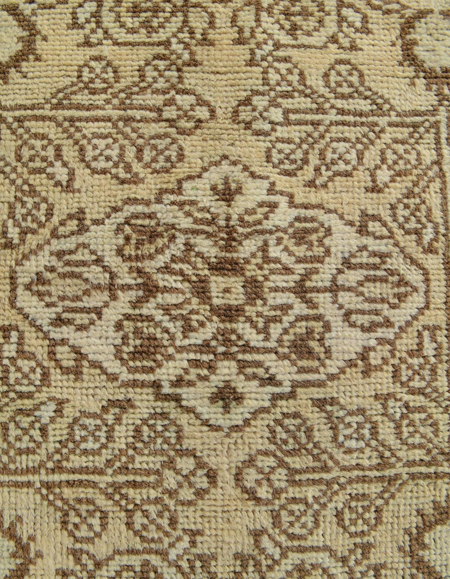 2' 10 x 9' 8 Hand Knotted Oushak Wool Runner Rug