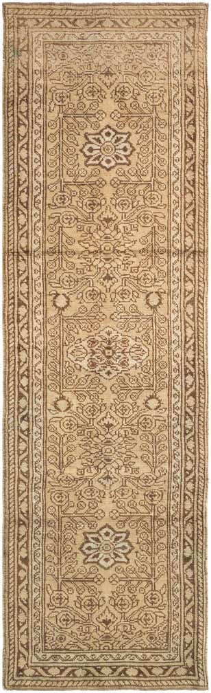 2' 10 x 9' 8 Hand Knotted Oushak Wool Runner Rug