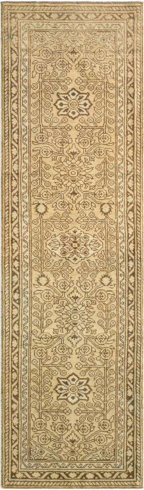 2' 10 x 9' 8 Hand Knotted Oushak Wool Runner Rug