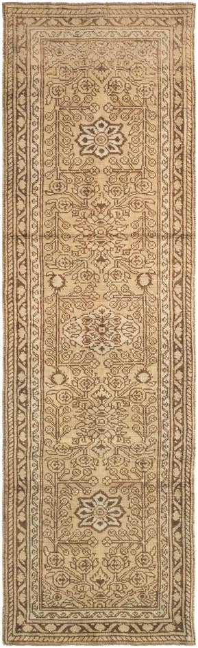 Detail image of 2' 10 x 9' 8 Hand Knotted Oushak Wool Runner Rug