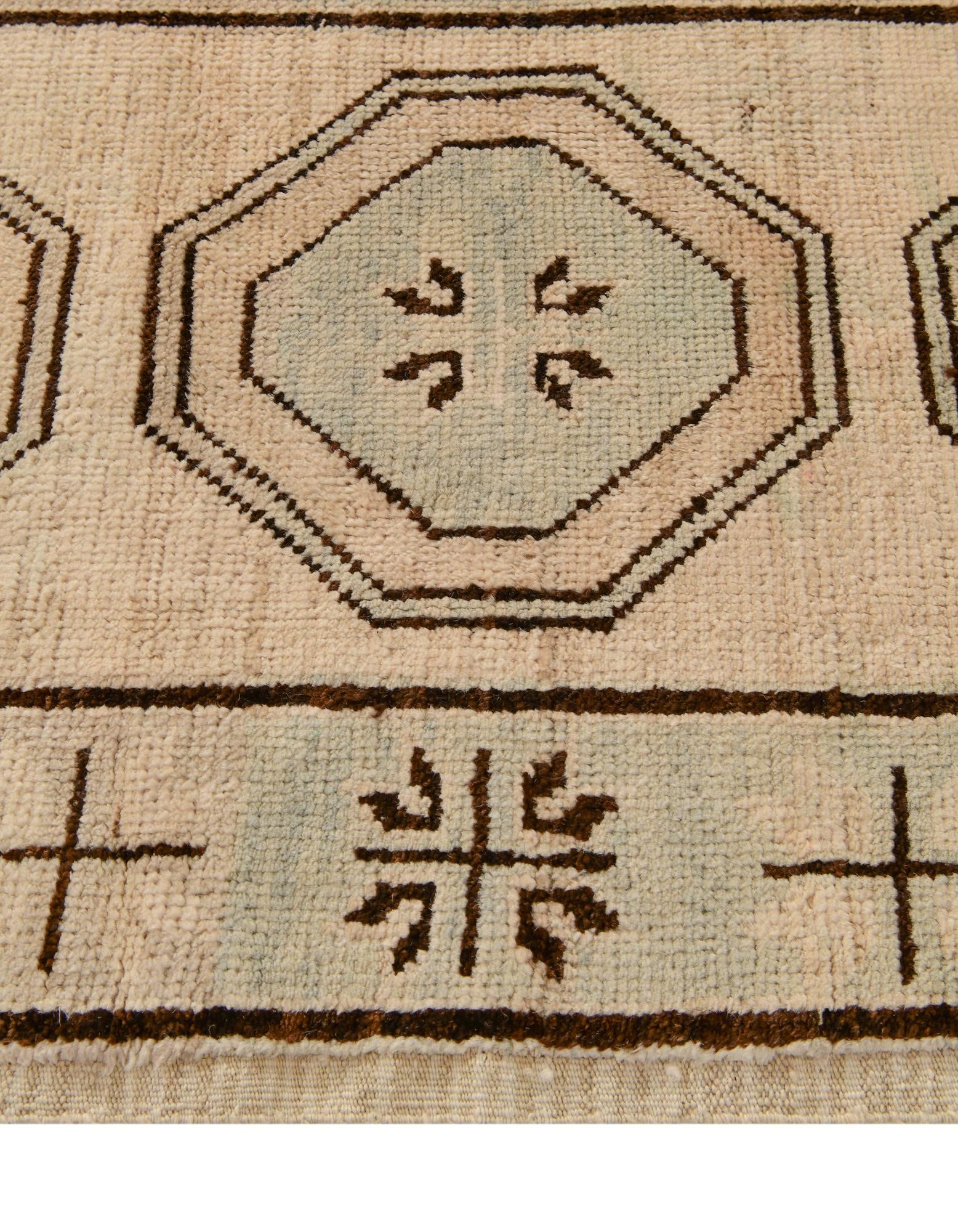 2' 9 x 10' 5 Hand Knotted Oushak Wool Runner Rug