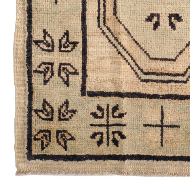Detail image of 2' 9 x 10' 5 Hand Knotted Oushak Wool Runner Rug