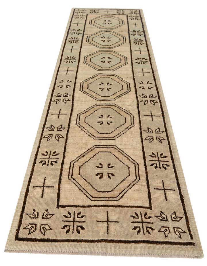 2' 9 x 10' 5 Hand Knotted Oushak Wool Runner Rug
