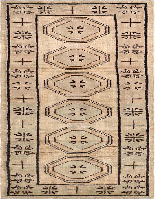 Detail image of 2' 9 x 10' 5 Hand Knotted Oushak Wool Runner Rug