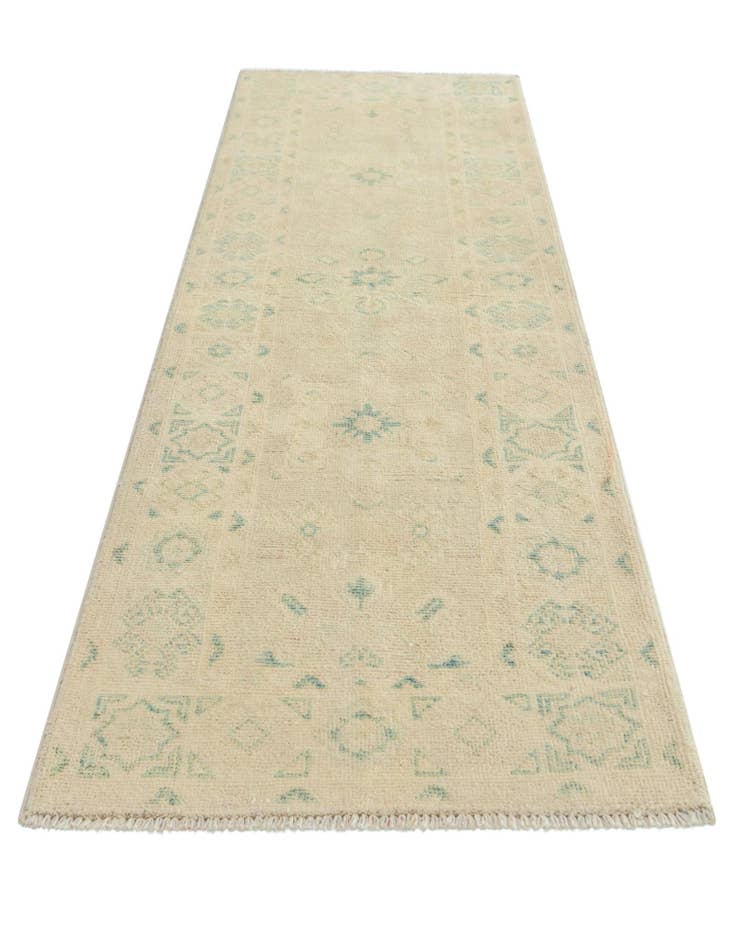 Detail image of 2' 1 x 6' 2 Hand Knotted Oushak Wool Runner Rug