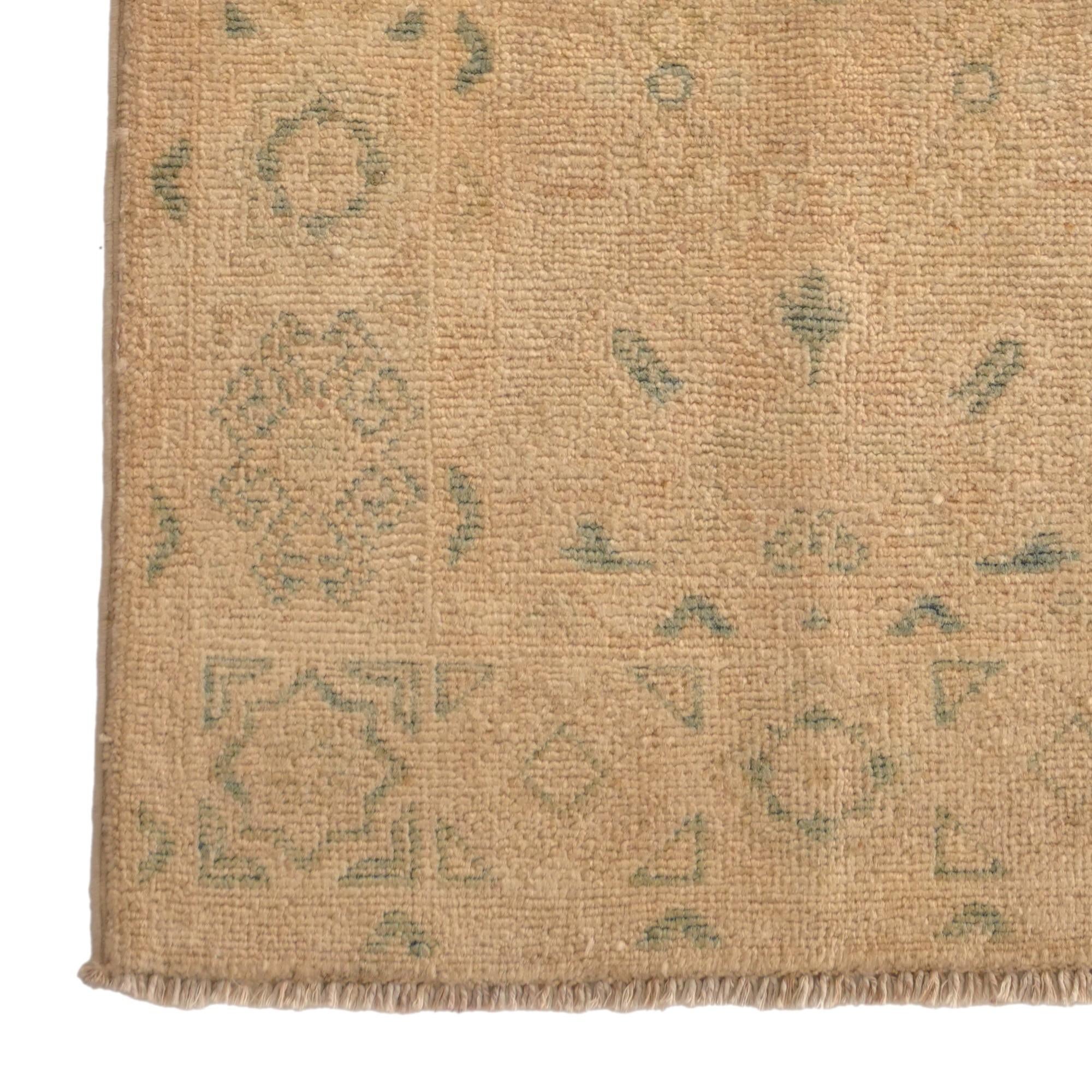 2' 1 x 6' 2 Hand Knotted Oushak Wool Runner Rug