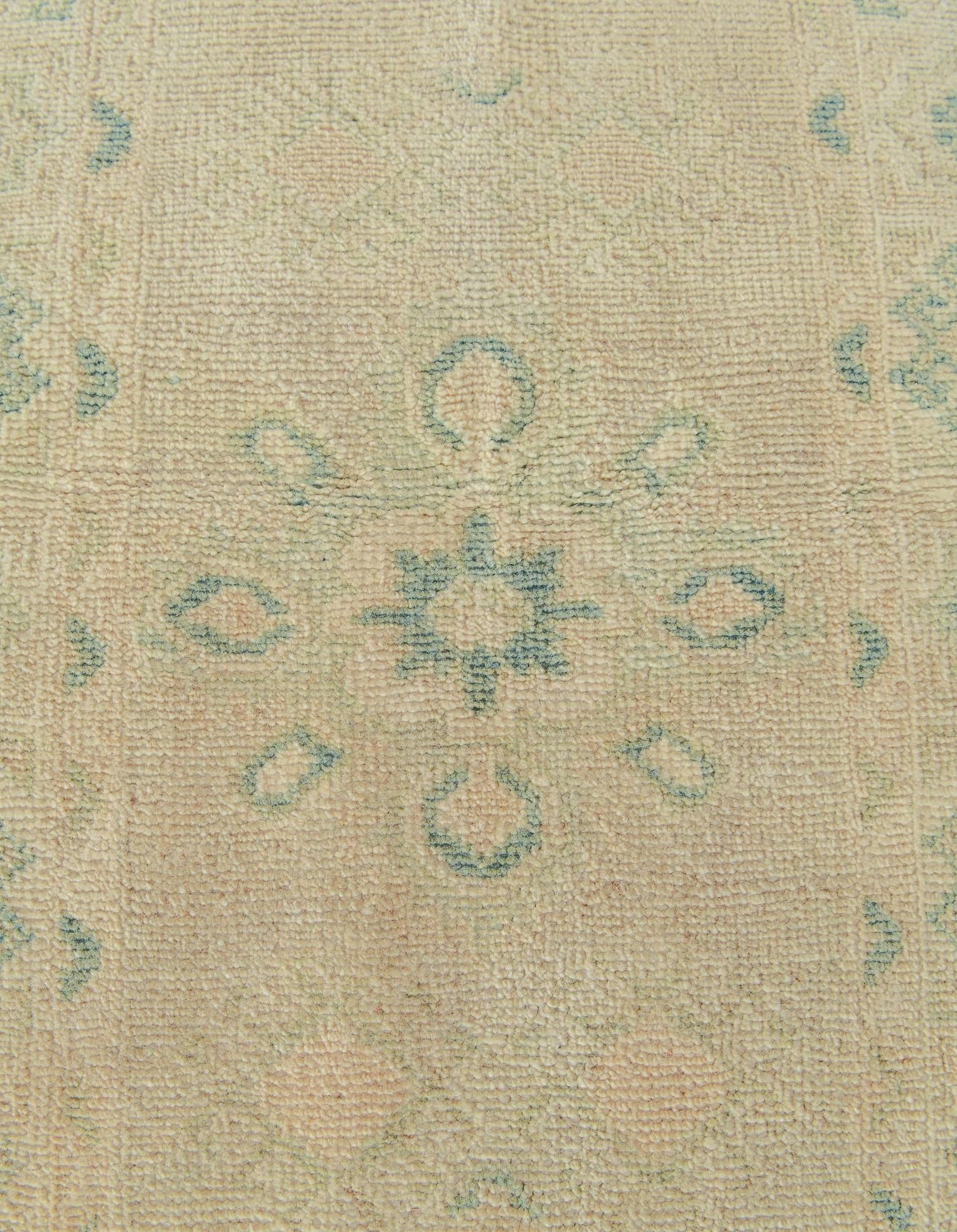 2' 1 x 6' 2 Hand Knotted Oushak Wool Runner Rug