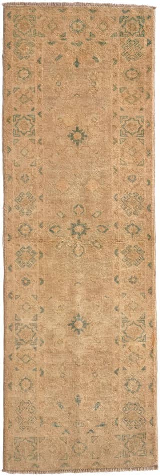 Detail image of 2' 1 x 6' 2 Hand Knotted Oushak Wool Runner Rug