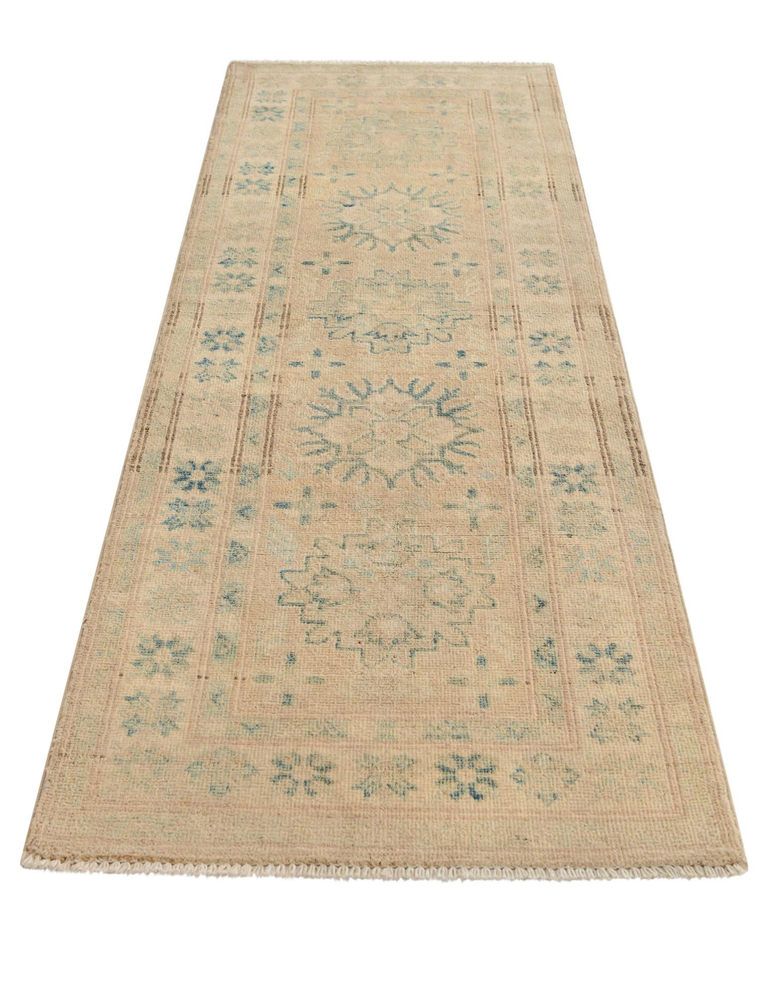 2' 1 x 5' 11 Hand Knotted Oushak Wool Runner Rug