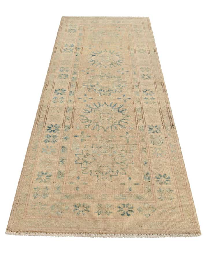 2' 1 x 5' 11 Hand Knotted Oushak Wool Runner Rug