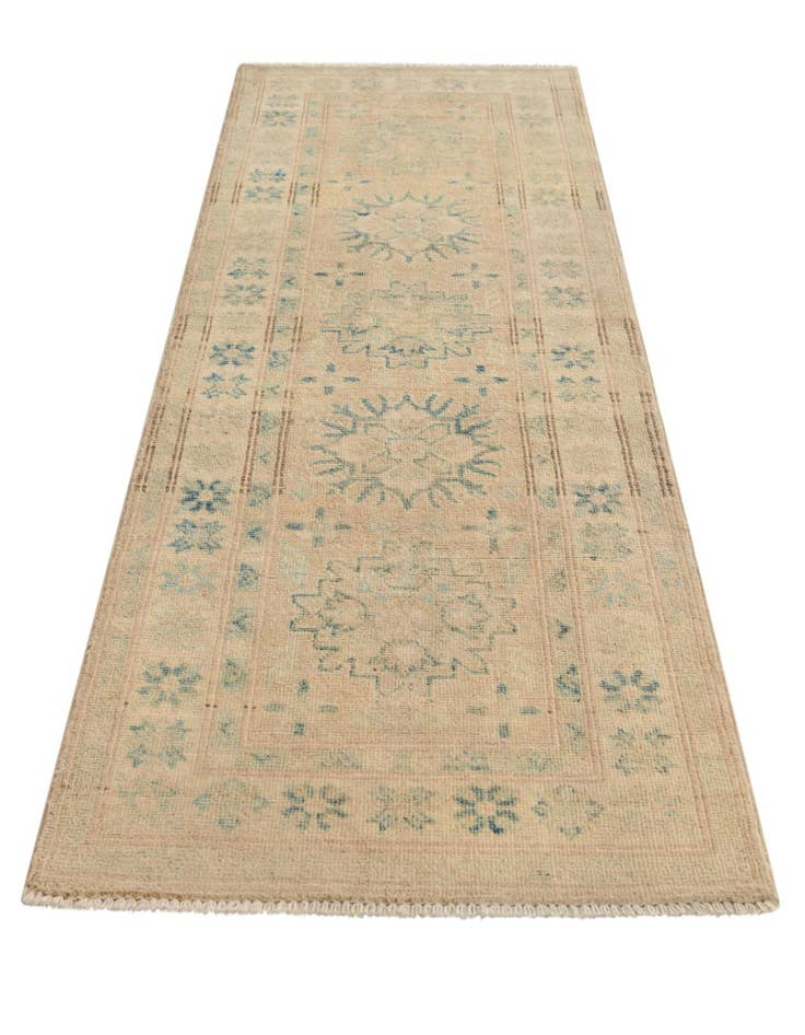 Detail image of 2' 1 x 5' 11 Hand Knotted Oushak Wool Runner Rug