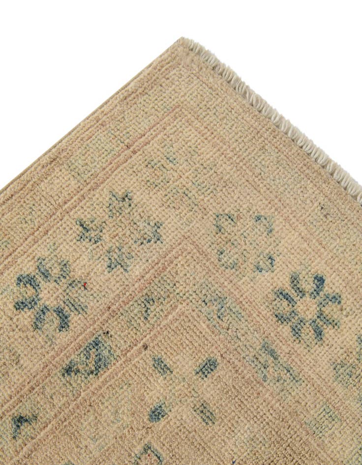 Detail image of 2' 1 x 5' 11  Hand Knotted Oushak Wool Runner Rug