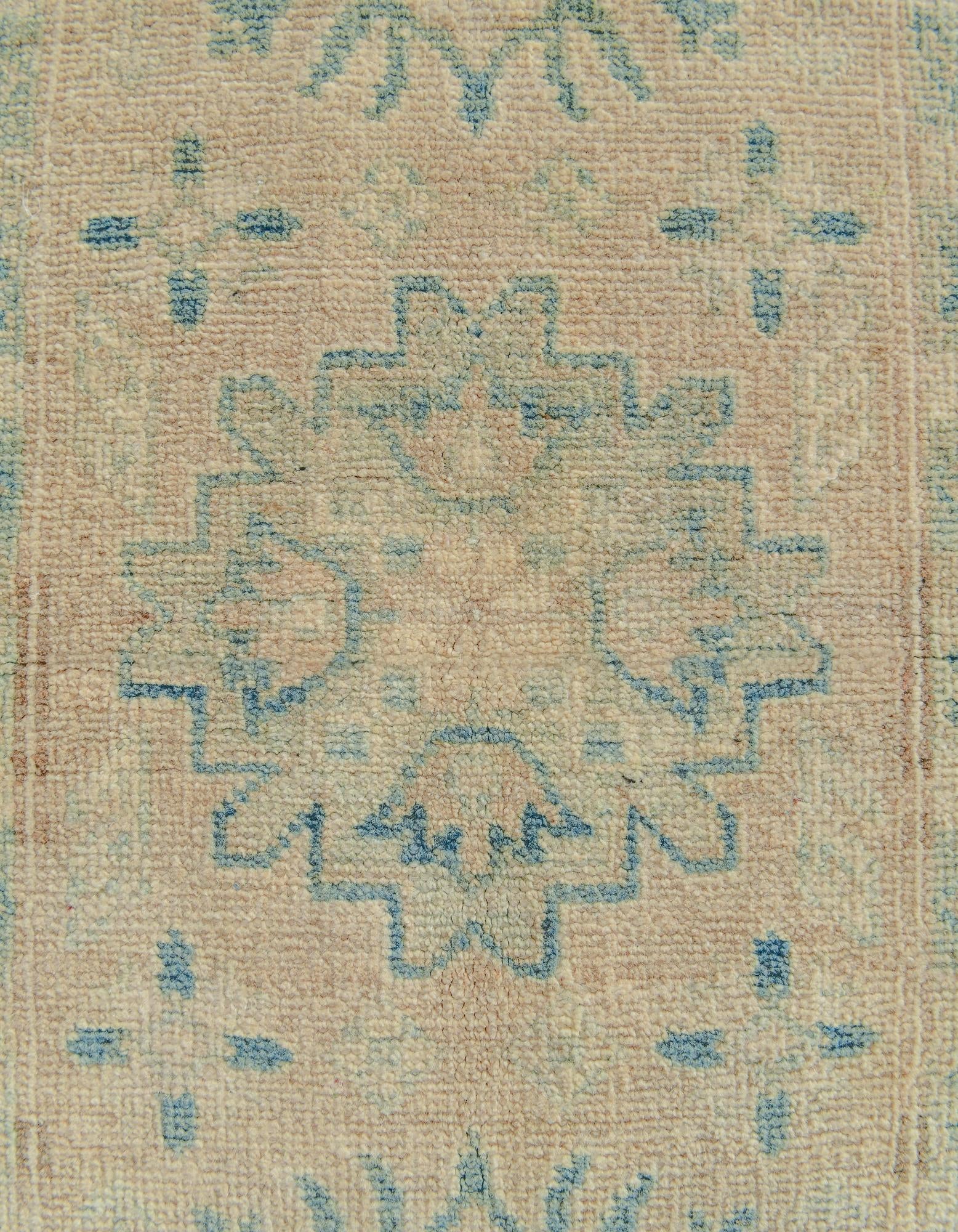 2' 1 x 5' 11 Hand Knotted Oushak Wool Runner Rug