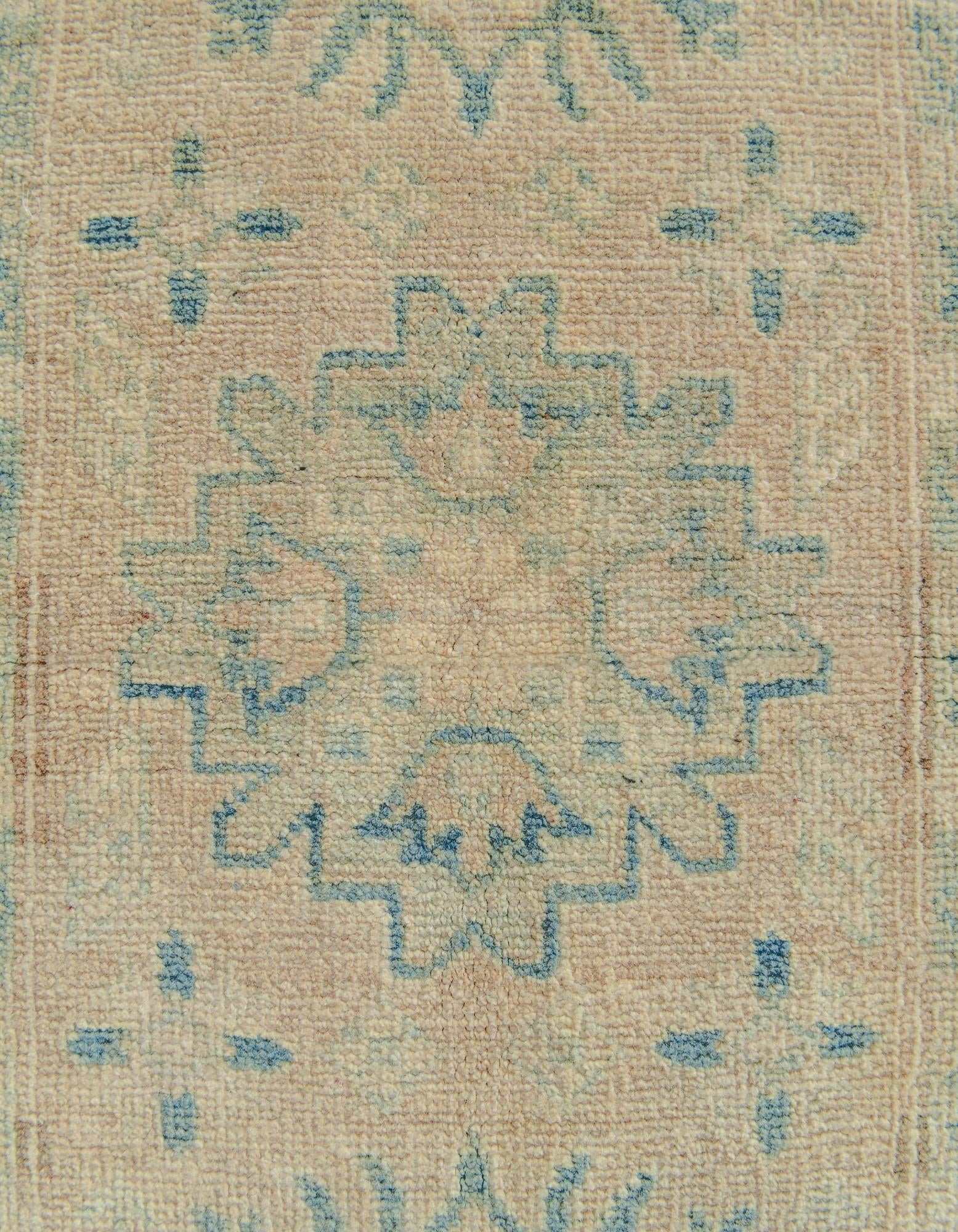 2' 1 x 5' 11 Hand Knotted Oushak Wool Runner Rug