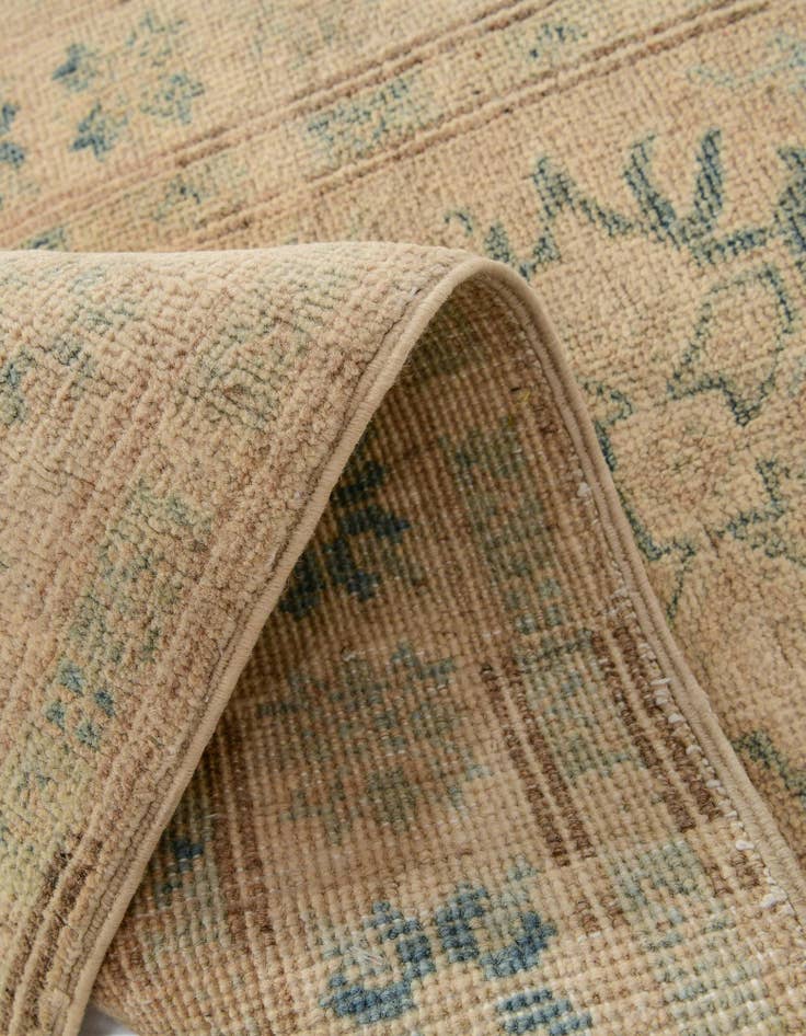 Detail image of 2' 1 x 5' 11  Hand Knotted Oushak Wool Runner Rug