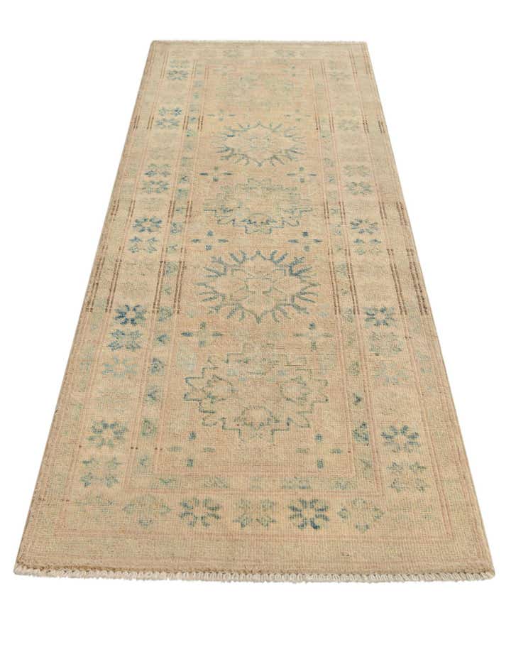 2' 1 x 5' 11 Hand Knotted Oushak Wool Runner Rug