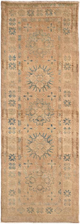 Detail image of 2' 1 x 5' 11 Hand Knotted Oushak Wool Runner Rug
