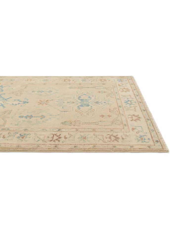 2' 9 x 6' 3 Hand Knotted Oushak Wool Runner Rug
