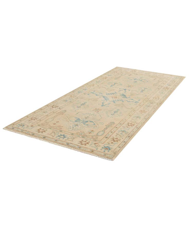 Detail image of 2' 9 x 6' 3 Hand Knotted Oushak Wool Runner Rug