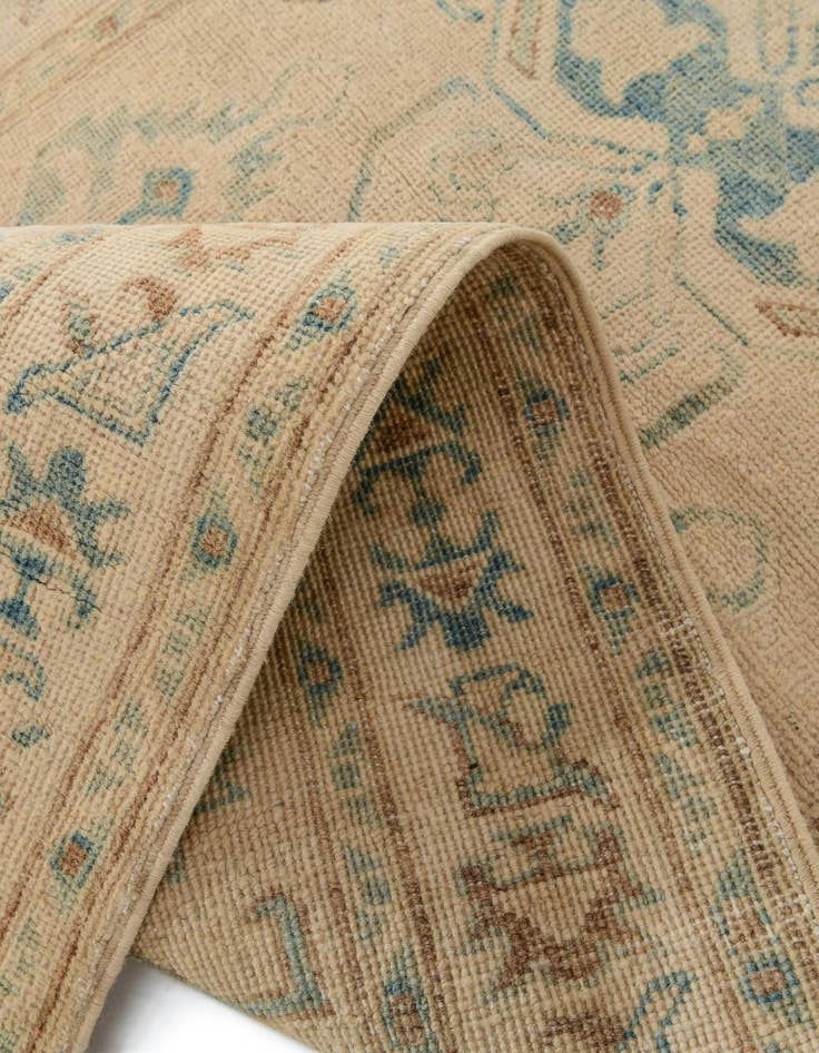 Detail image of 2' 9 x 6' 3 Hand Knotted Oushak Wool Runner Rug