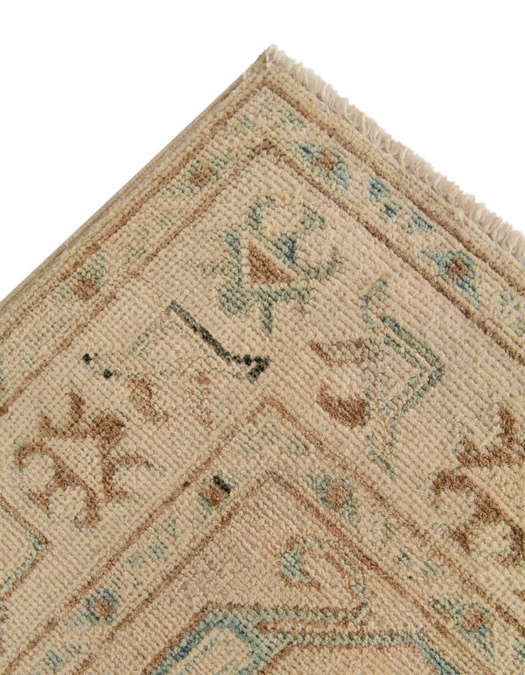 Detail image of 2' 9 x 6' 3 Hand Knotted Oushak Wool Runner Rug